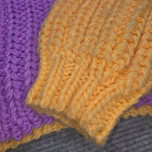 Wild Fable Color Block Knit Open Front Chunky Cable Cardigan Sweater - Picture 4 of 14